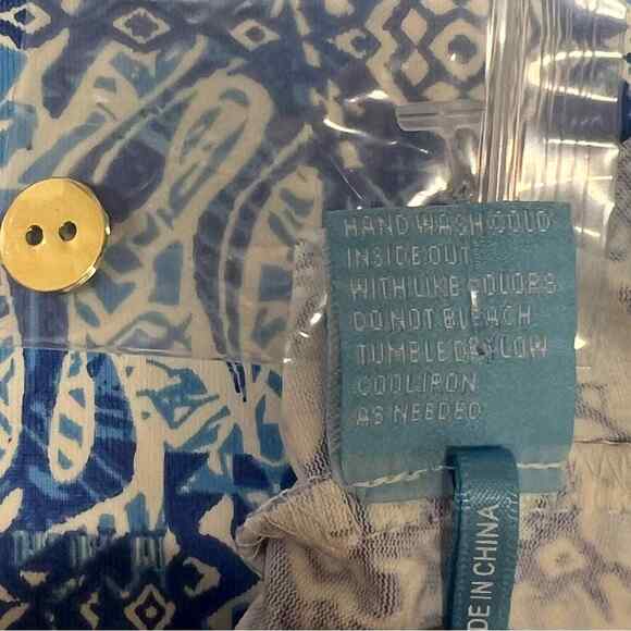 J. McLaughlin Blue Wavesong Signature Tee in Medallion Lane XS - Picture 7 of 8